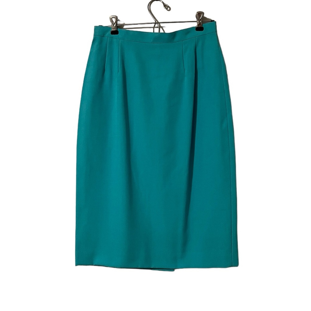 Vintage Teal Pleated Midi Skirt – Fully Lined Size 10 NWOT